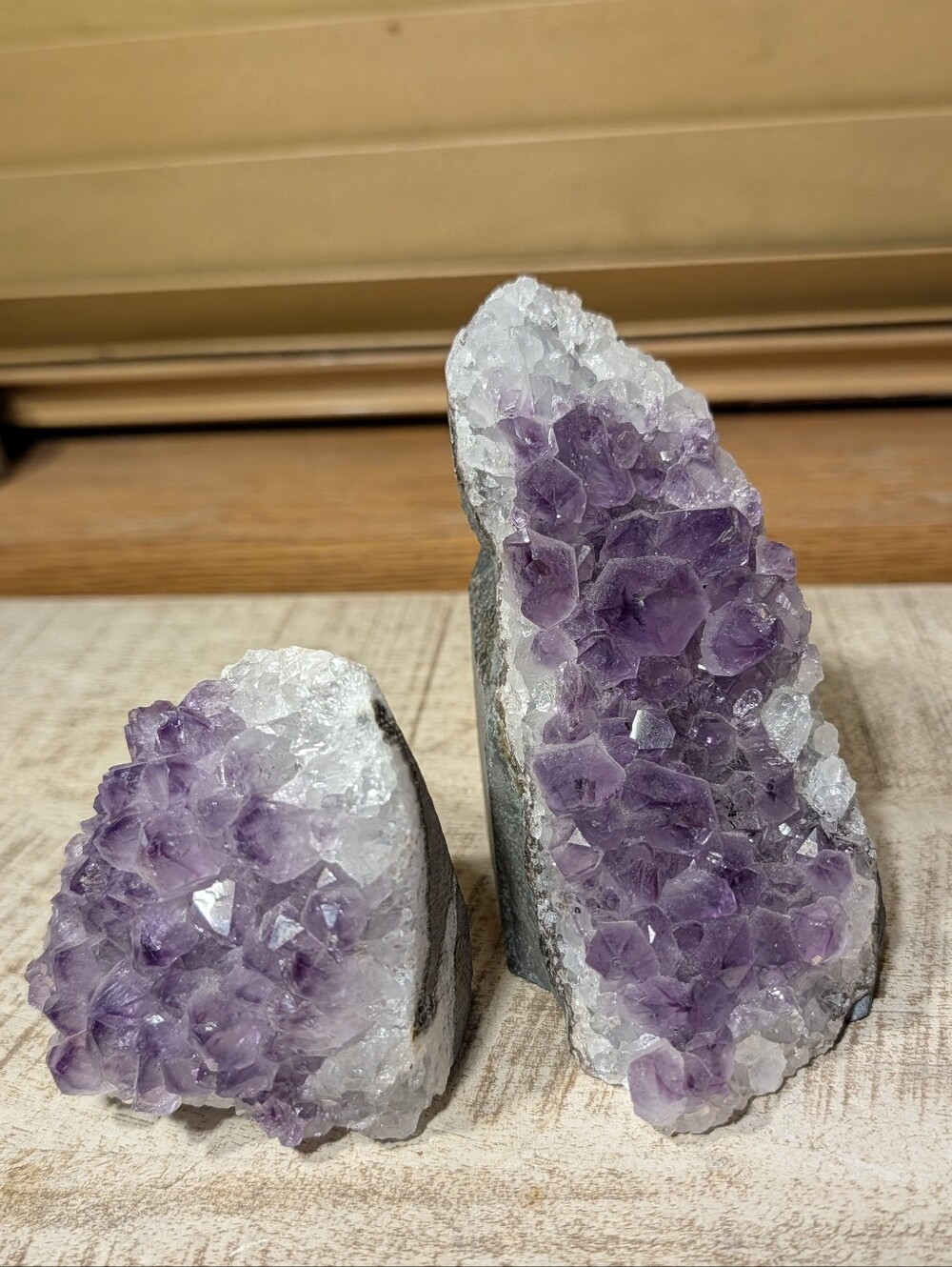 Pair of Brazilian Amethysts in Rich Purple 3 & 1/2 Pounds!